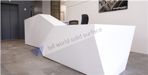 Acrylic Solid Surface Reception Desk,White Clinic Reception Desk