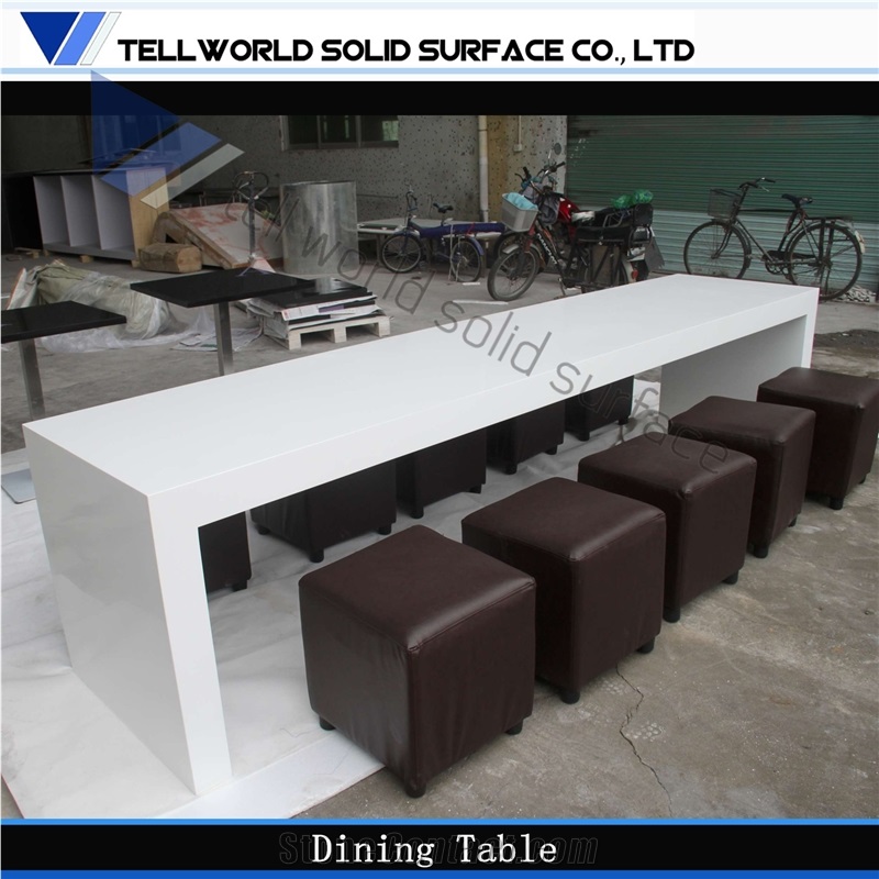 China Beige Marble Long Table Design Dining Table with 12 Seats,Modern Marble Table