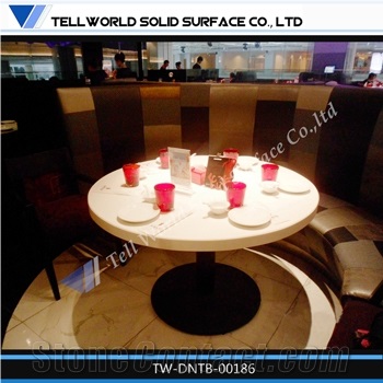 China White Manmade Stone Modern Designer Acrylic Coffee Table,Night Club Table