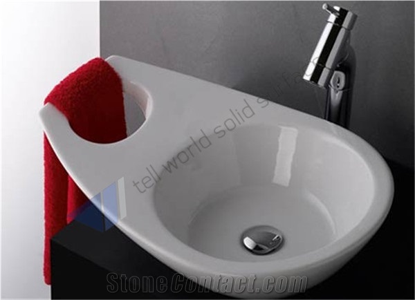 Manmade Stone Sinks & Basins, Bathroom Sink, Acrylic Wash Basin Design