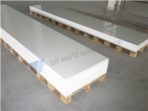White Faux Marble Slabs for Kitchen Tops, Artificial Stone Slabs