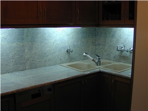 Kashmir White Granite Kitchen Countertops, White Granite India Vanity Tops