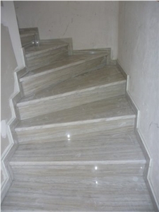 Nestos Semi White Marble, Nestos Marble Greece Tairs & Steps