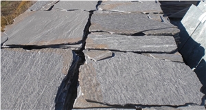 Karystos Grey Slate, Karystos Stones Grey Polygon Tiles & Slabs Greece