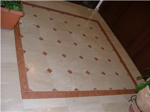 Carnis Breccia Marble and Evia Red Marble Flooring Pattern, Beige Marble Greece Tiles & Slabs