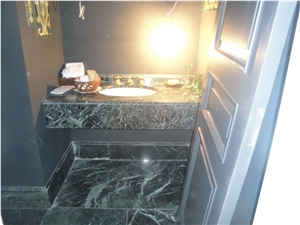 Tinos Green Marble Bathroom Vanity Top, Green Marble Greece Bath Top