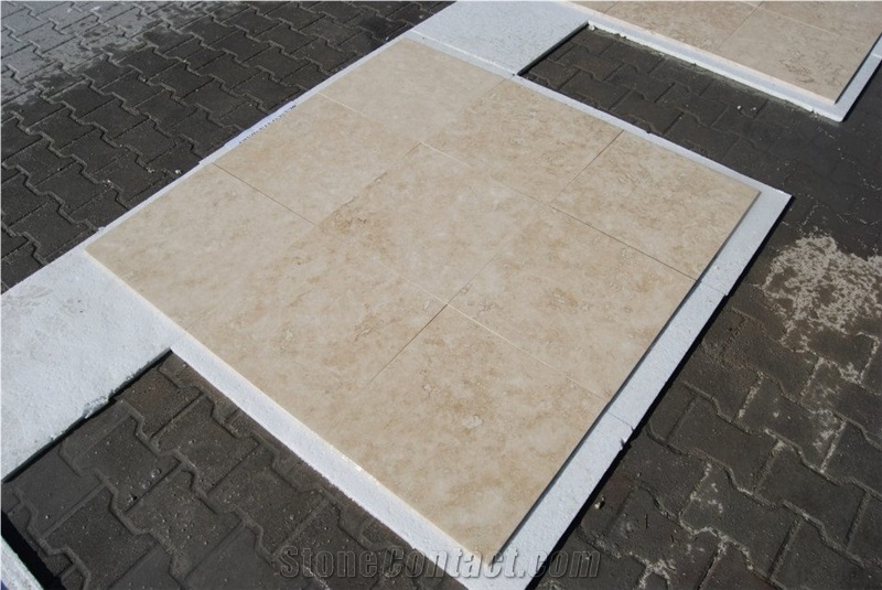 Blanco Standard Travertine Pattern, Beige Travertine Turkey Tiles & Slabs