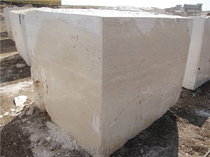 Karaman Light Travertine Blocks From Own Quarry