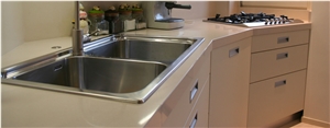 Quartz Okite Kitchen Countertops, Grey Stone Kitchen Countertops