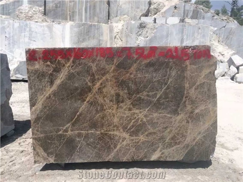 Emperador Dark Marble Block, Turkey Brown Marble