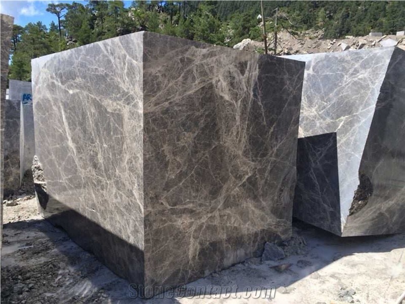 Mugla Dark Emperador Marble Block, Turkey Brown Marble