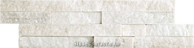 China White Quartzite White Stacked Stone Veneer Panel