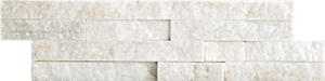 China White Quartzite White Stacked Stone Veneer Panel