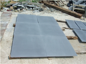 Hainan Grey Honed Surface Tiles Cut to Size, China Grey Basalt