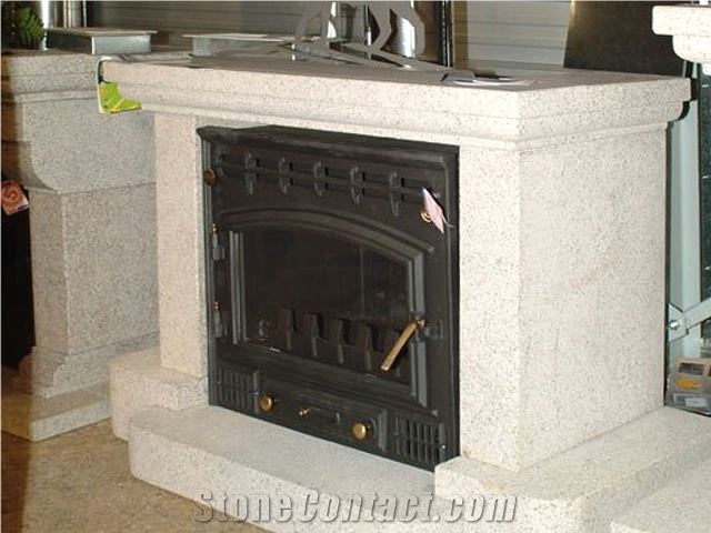 Silver White Granite Fireplace Portugal