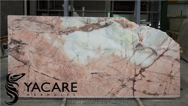 Blanco Aurora Marble Polished Slabs, Pink Marble Mexico Tiles & Slabs