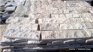 Split Face Travertine Tiles Wall Cladding Stones, Beige Travertine Wall Cladding Turkey