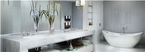 Bellagio Marble Bathroom Wall and Floor Aplication
