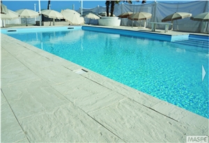 Pietra Di Ostuni Pool Coping, White Limestone Italy Pool Coping