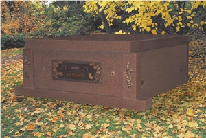Dakota Mahogany Granite Mausoleum