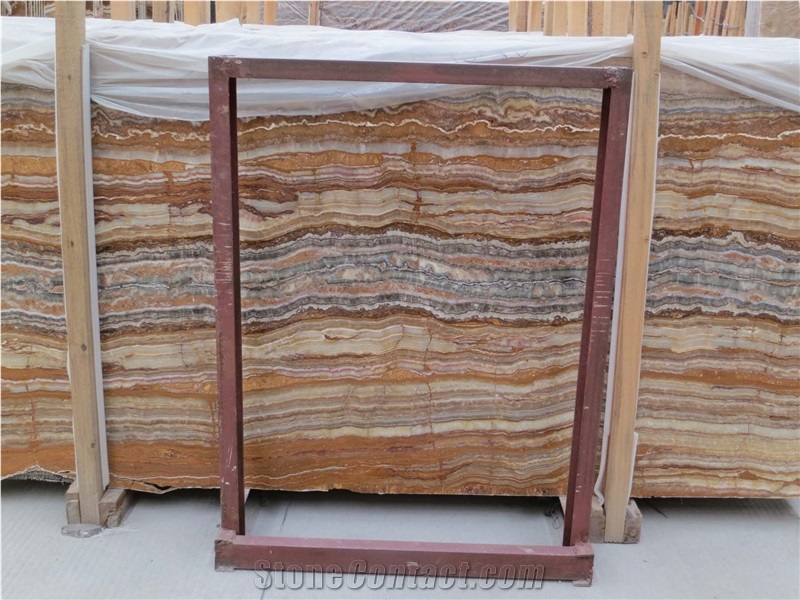 Brown Fantastic Onyx Tiles and Slabs