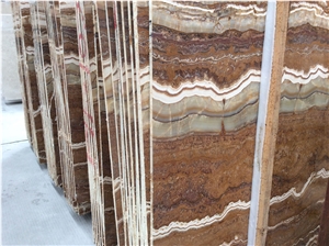 Brown Fantastic Onyx Tiles and Slabs