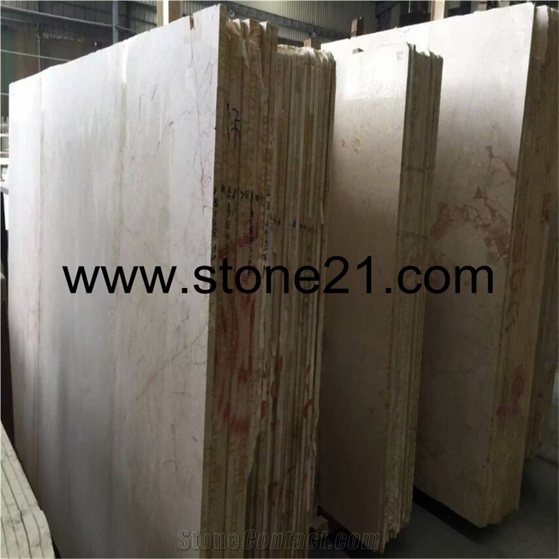 Cheap Beige Gold Leaf Marble Slabs & Tiles Only Usd20/Sqm