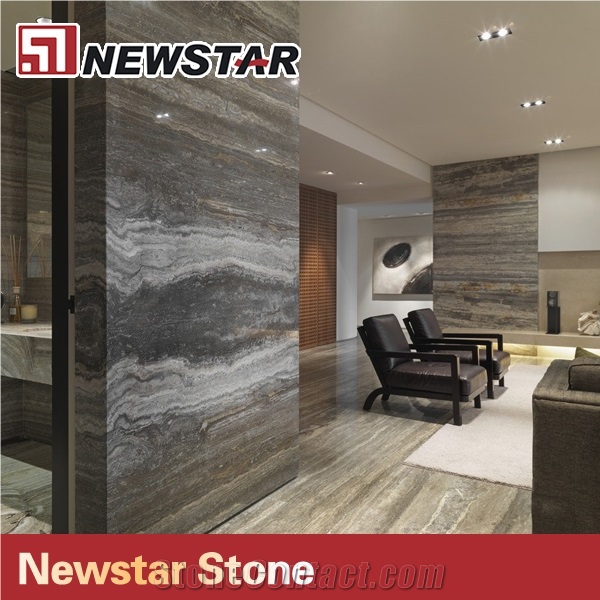 Vein Cut Imported Marble Slab & Tiles, China Grey Marble