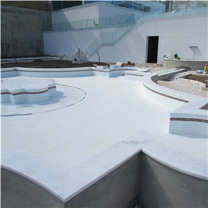 Branco Estremoz Marble Pool Coping, White Marble Portugal Pool Coping