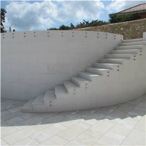 Estremoz Creme P Marble Stairs, White Marble Portugal Stairs & Steps