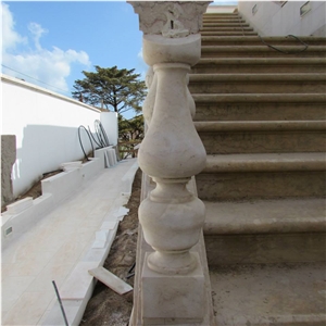 Lioz Limestone Balustrades, Beige Limestone Portugal Balustrades & Railings