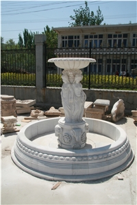 White Granite Garden Fountain Sculpture Garden Fountain