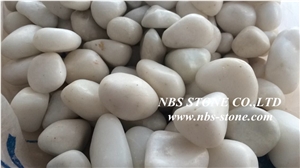 White Polished Pebbles,River Pebbles for Walkway