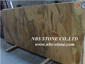 Wooden Yellow Marble Tiles & Slabs