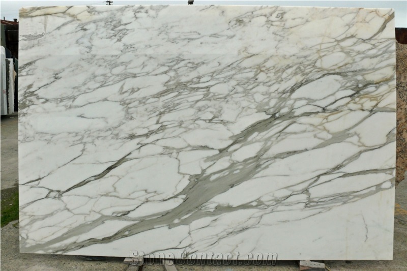 Calacatta White Marble Tiles & Slabs Italy, White Polished Marble Flooring Tiles, Walling Tiles