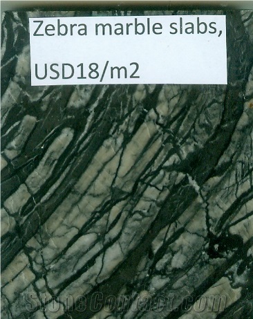 Zebra Black Marble Tile & Slab, India Black Marble