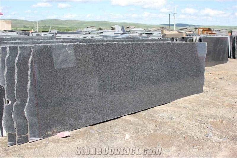 Royal Black Diamond Granite Small Slabs China Black Granite Tiles & Slabs
