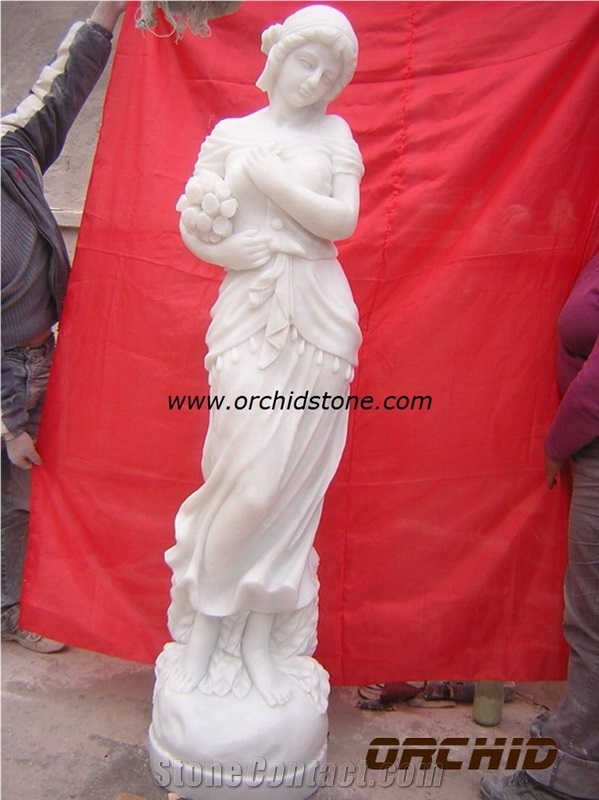 Carved Marble Western Statues