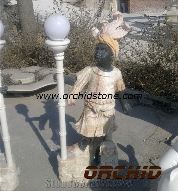 China Multicolor Marble Hand-Sculpted Classical Garden Natural Statues & Sculptures