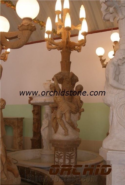 China Yellow Marble Classical Garden Natural Statues & Sculptures