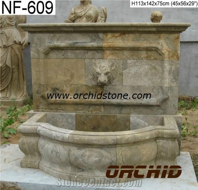Handcarved Natural Marble Wall Fountains