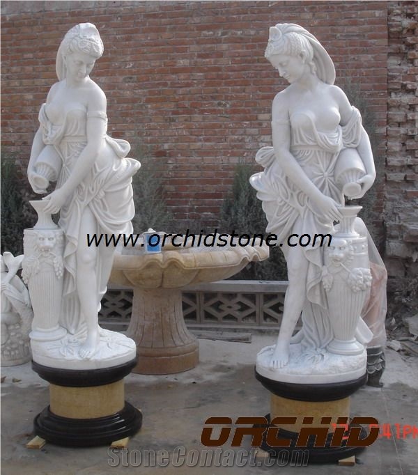 White Marble Western Statues