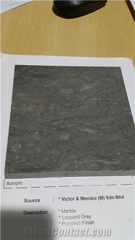 Leopard Grey Marble Slabs & Tiles, Per Quantity Grey Marble Slabs & Tiles