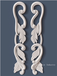 White Quartzite Wall Relief, 3d Decor Stone Relief Carving Wall Covering