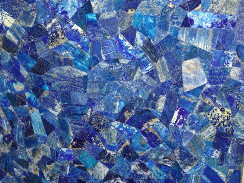 Lapis Lazuli Semi Precious Tiles &Slabs,Blue semi precious stone wall panel,Blue Semi Precious Wall Covering/Interior Decoration