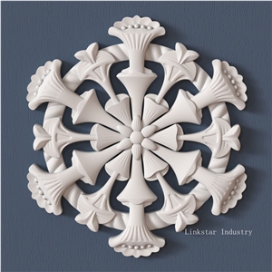 3d Decorative Stone Feature Panels for Walls, White Limestone Relief & Etching