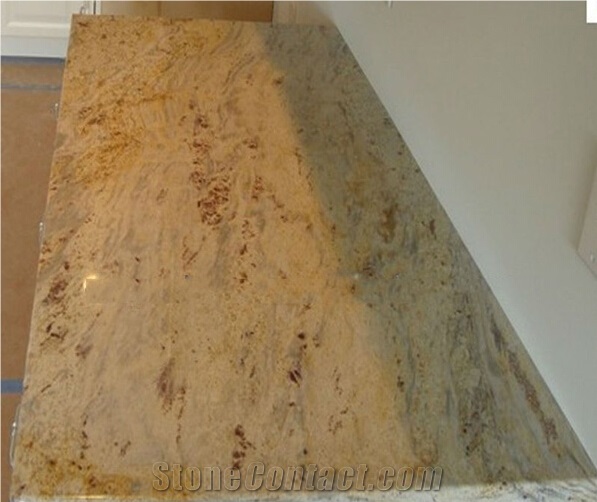 Gold Limestone Table Top, Yellow Granite Granite Tiles & Slabs