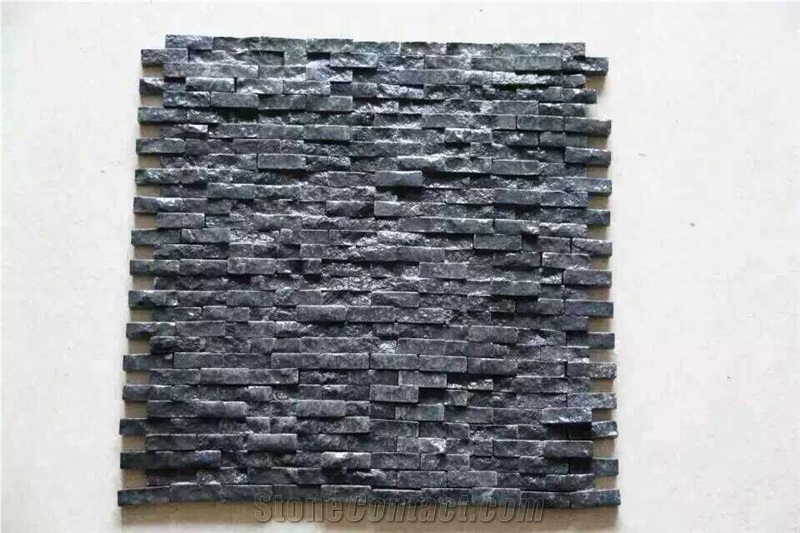 China Black Slate Cultured Stone,Stacked Stone/Ledge Stone/Cultured Stone for Wall Panel Covering Veneer