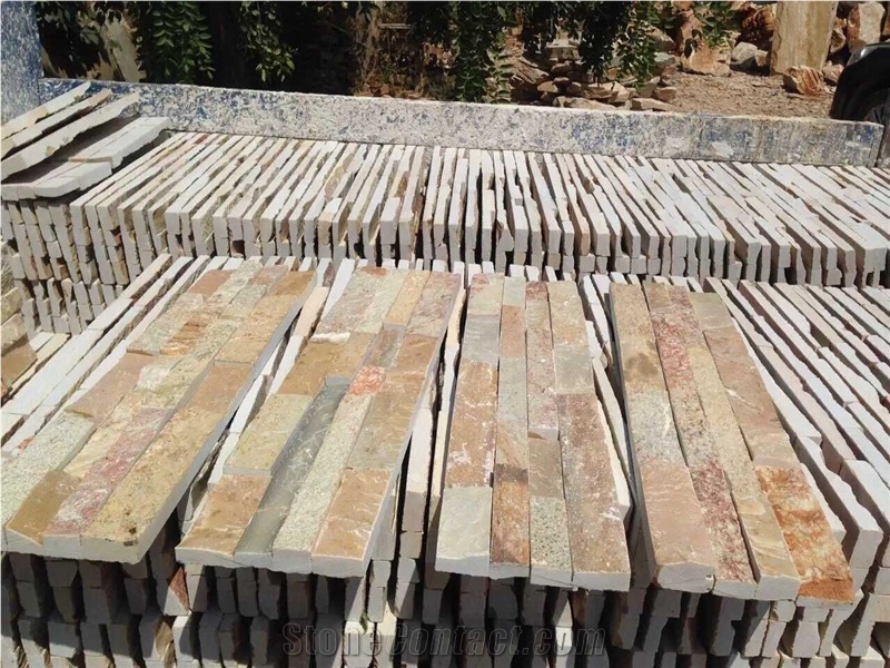 China Multicolor Slate Cultured Stone,Stacked Stone/Ledge Stone/Stacked Stone Wall Panel Cladding