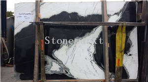 China Panda White Marble Slabs & Walling Tiles with Black Veins Mabrle Tiles for Exterior Building Walling Decoration-Own Factory Good Price